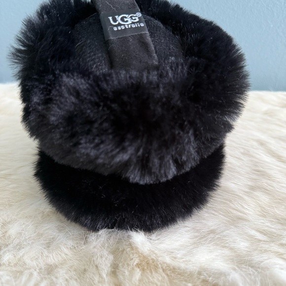 UGG Faux Fur Black Ear Muffs - Picture 6 of 9